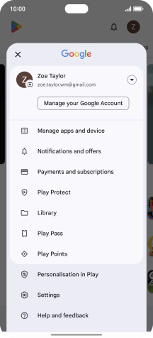 Press Manage apps and device.