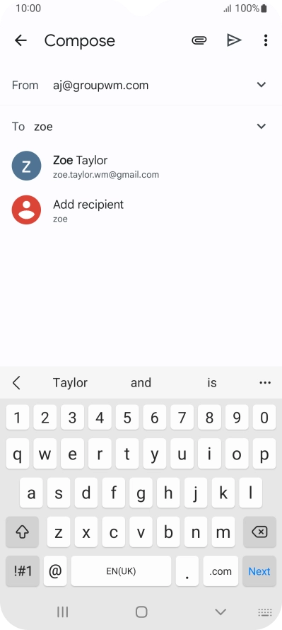 Press the required contact. Press the required contact.