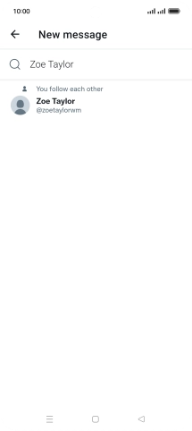 Key in the first letters of the recipient's name and press the required contact.