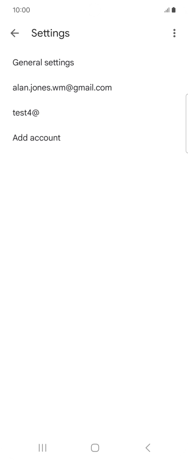 Press the required email account.