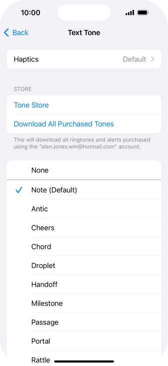Press the required message tones to hear them.