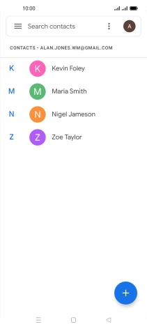 Press and hold the required contact.