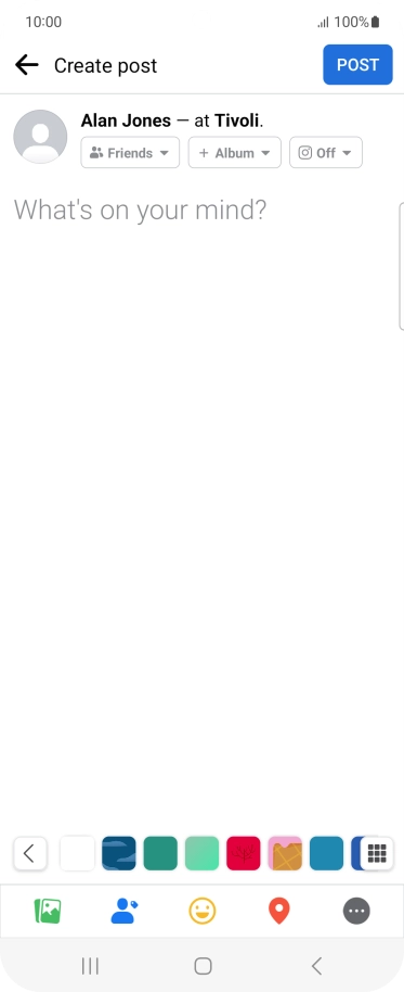 Press the text input field. Press the text input field.