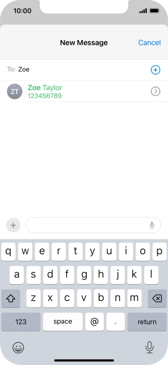 Press the required contact. Press the required contact.