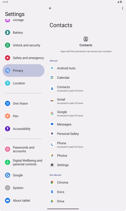 Press the required app.