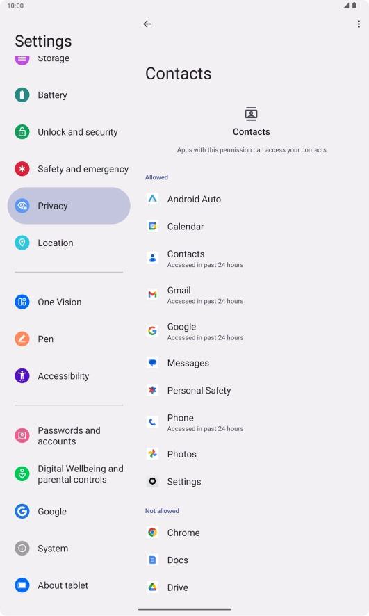 Press the required app.
