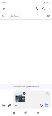 Press the send icon when you've finished your picture message.