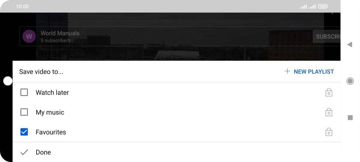 Press the required playlist.