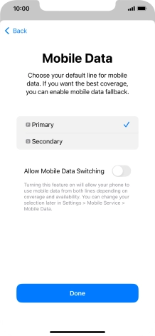 Press the indicator next to 