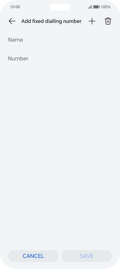 Press Name and key in the required name.