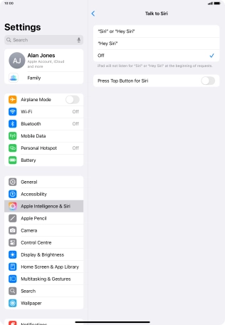 Press the indicator next to 