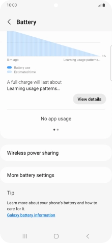 Press More battery settings.
