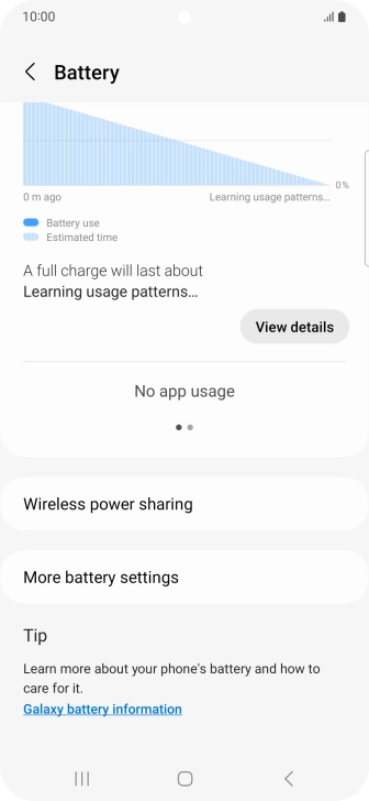 Press More battery settings.