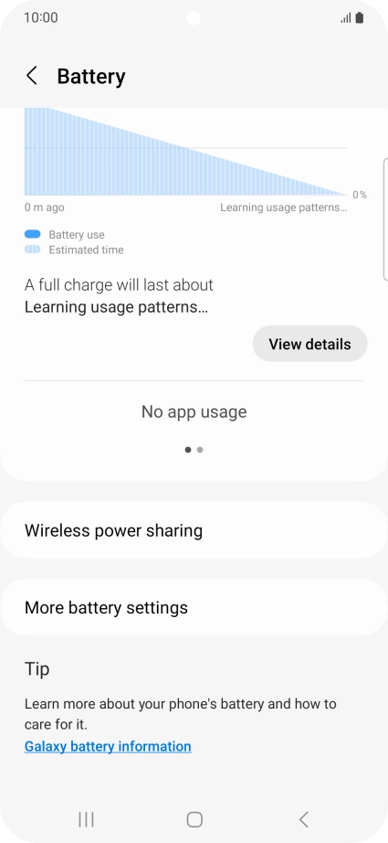 Press More battery settings.