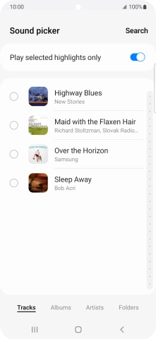 Press the required ring tones to hear them.