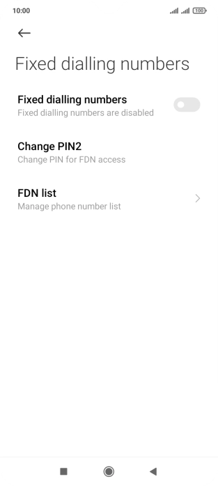 Press FDN list. Press FDN list.