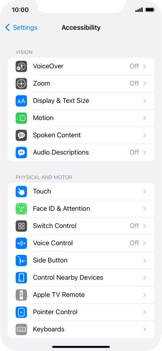 Press Display & Text Size.