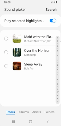 Press the required ring tones to hear them.