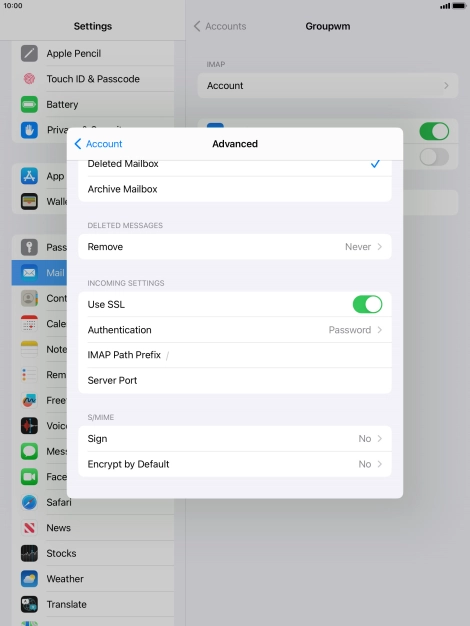 Press Authentication.