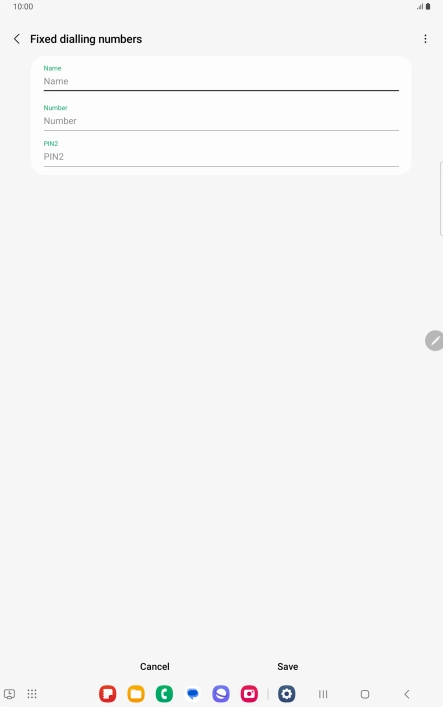 Press Name and key in the required name.