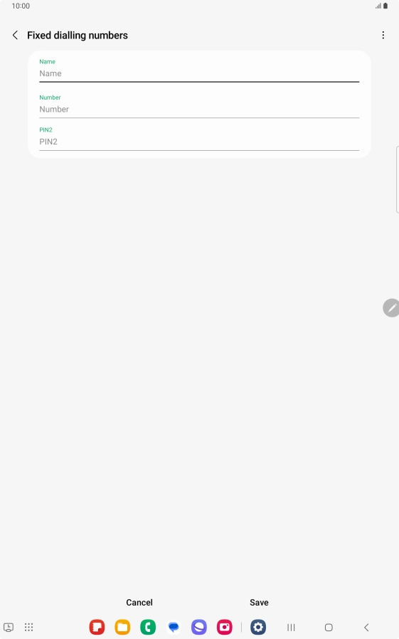 Press Name and key in the required name.