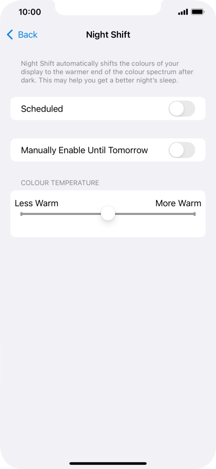 Press the indicator next to 