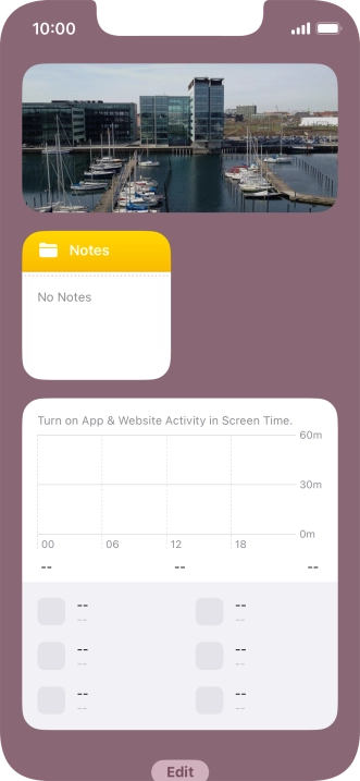Press and hold the required Widget Stack.