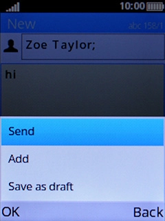 Select Send. Select Send.