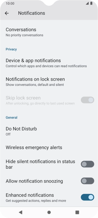 Press Do Not Disturb.