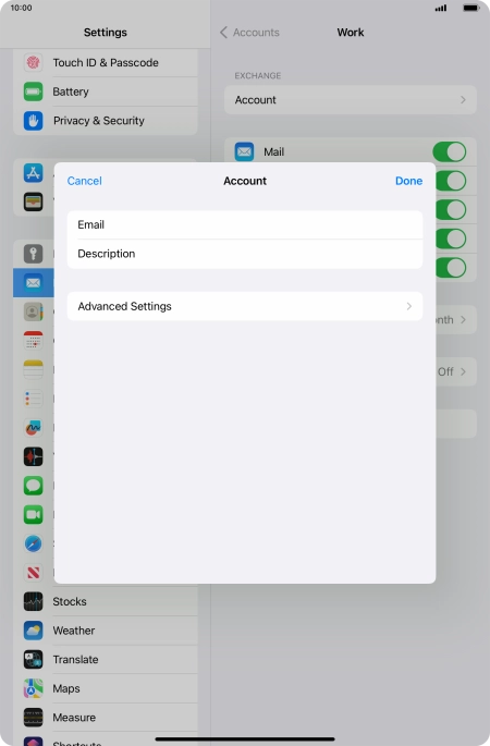 Press Advanced Settings.