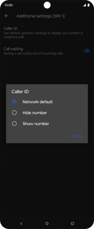 Press Show number to turn on caller identification.