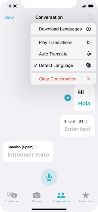 Press Clear Conversation.