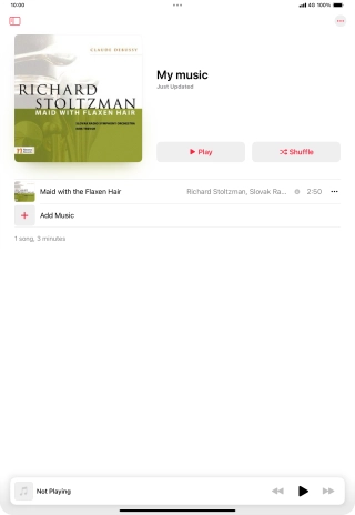Go to the required category or playlist and press the required audio file.