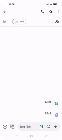 Press the required SIM.