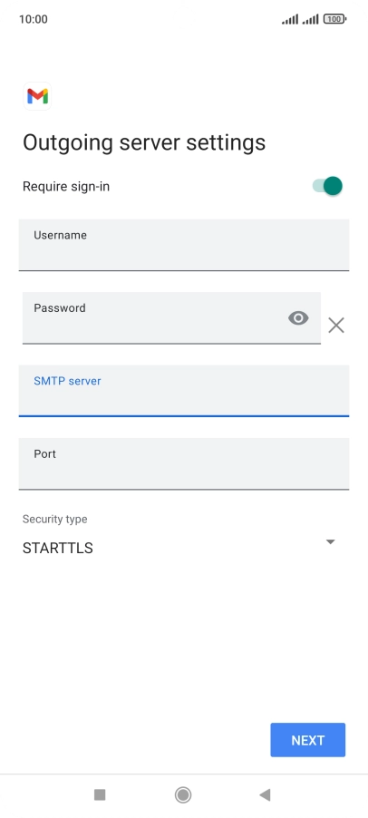 Press the field below 