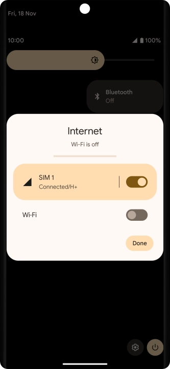 Press the indicator next to 