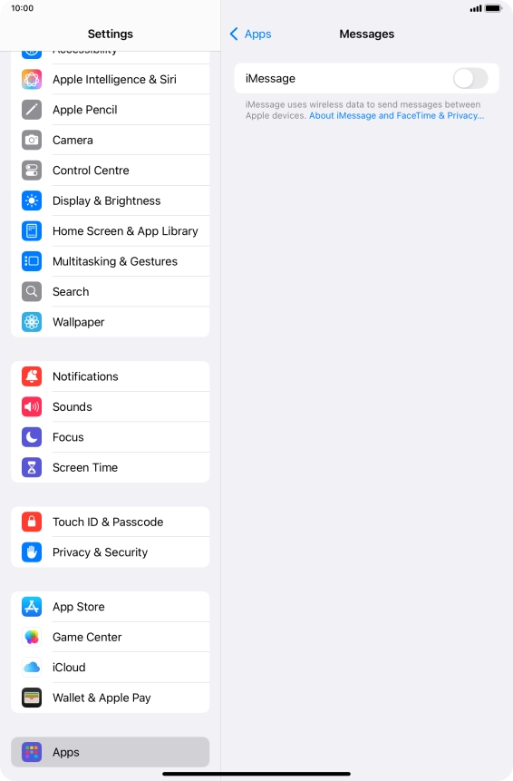 Press the indicator next to 