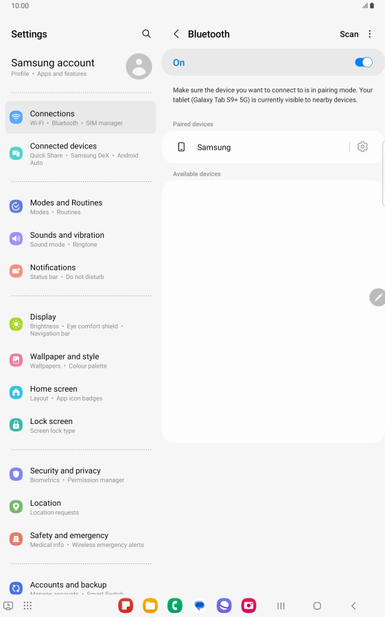 Press the Home key to return to the home screen.