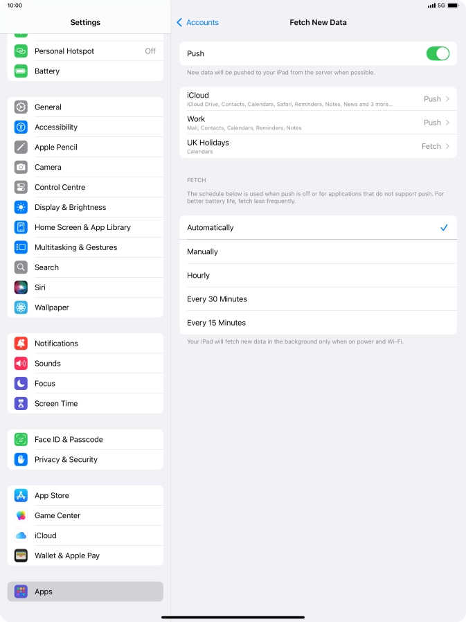 Press the indicator next to 