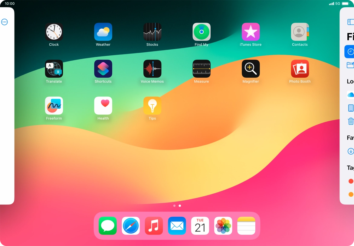 Press the required app. Press the required app.