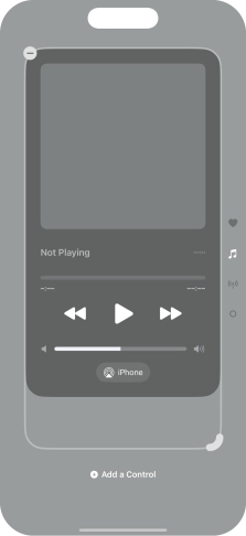 Press the remove icon on the required Control Centre page to remove it from Control Centre.