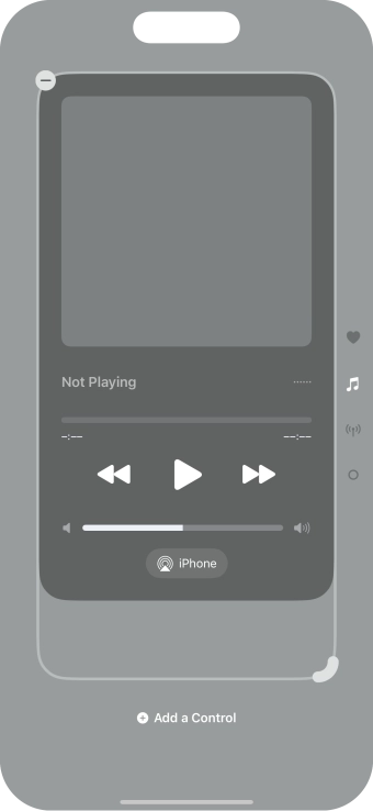 Press the remove icon on the required Control Centre page to remove it from Control Centre.