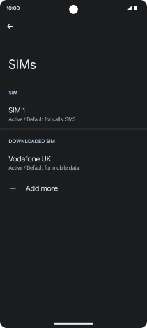 Press the required eSIM.