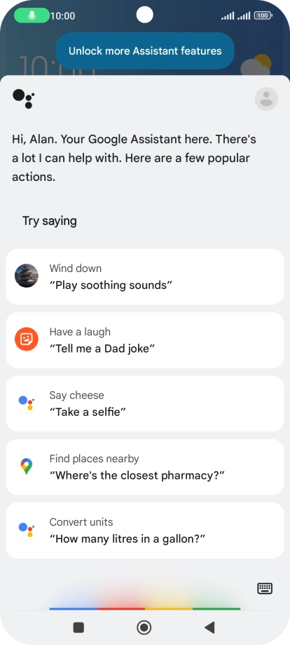 Press the profile icon.