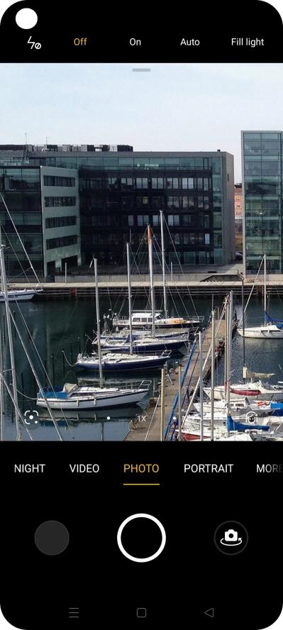 Press the required setting.