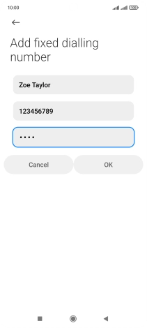 Key in your PIN2 and press OK. The default PIN2 is 1111. Key in your PIN2 and press OK. The default PIN2 is 1111.
