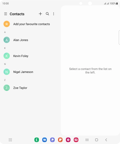 Press the new contact icon.