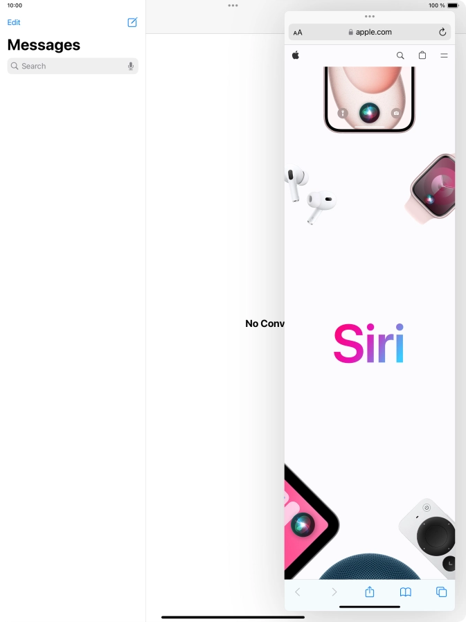 The application now displays on top of the other open application. The application now displays on top of the other open application.
