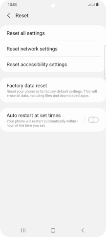 Press Factory data reset. Press Factory data reset.