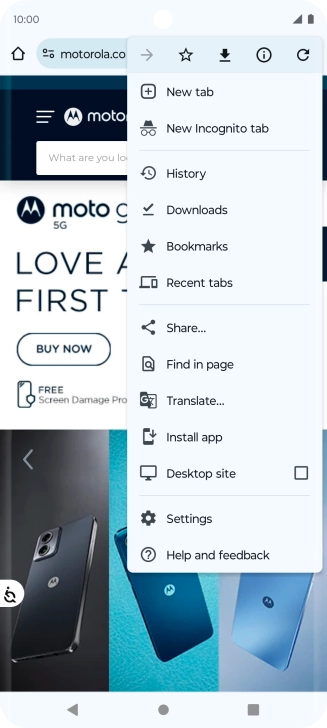 Press Settings. Press Settings.